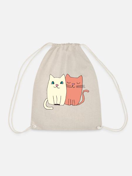 katzen liebe - Turnbeutel - Natur