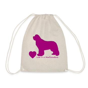Love is a Newfoundland 002 - Turnbeutel - Natur - Vorne