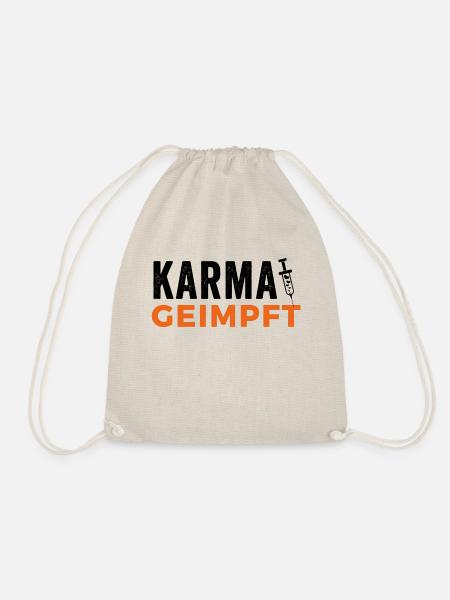 Karma geimpft - Turnbeutel - Natur