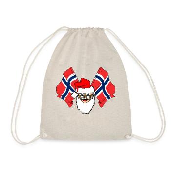 Père Noël avec drapeau Norvège - Sac de sport léger - nature - Devant