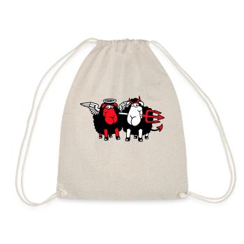 2 Mouton Ange Diable Satan Enfer Mal Paradis Bien - Sac de sport léger - nature - Devant