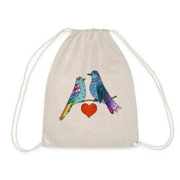 Bunte Vögel - Turnbeutel - Natur - Vorne