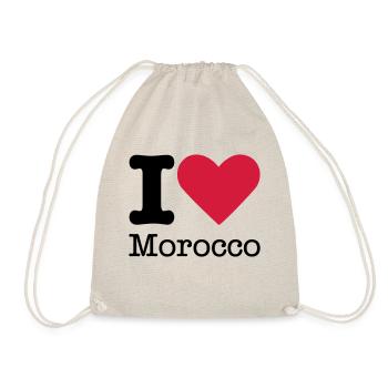 I Love Morocco - Turnbeutel - Natur - Vorne