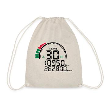 years 30 years anniversary meter - Drawstring Bag - nature - Front