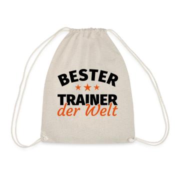 Trainer Geschenk - Turnbeutel - Natur - Vorne