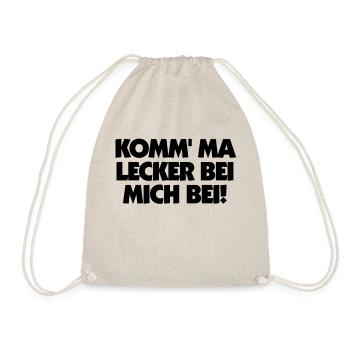 KOMM' MA LECKER BEI MICH BEI! - Turnbeutel - Natur - Vorne