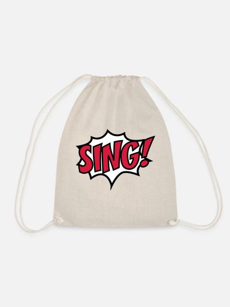 sing - Drawstring Bag - nature