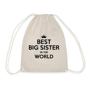 best big sister in the world - Drawstring Bag - nature - Front