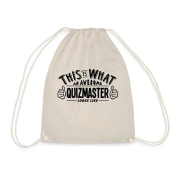 awesome quizmaster looks like pro design - Drawstring Bag - nature - Front