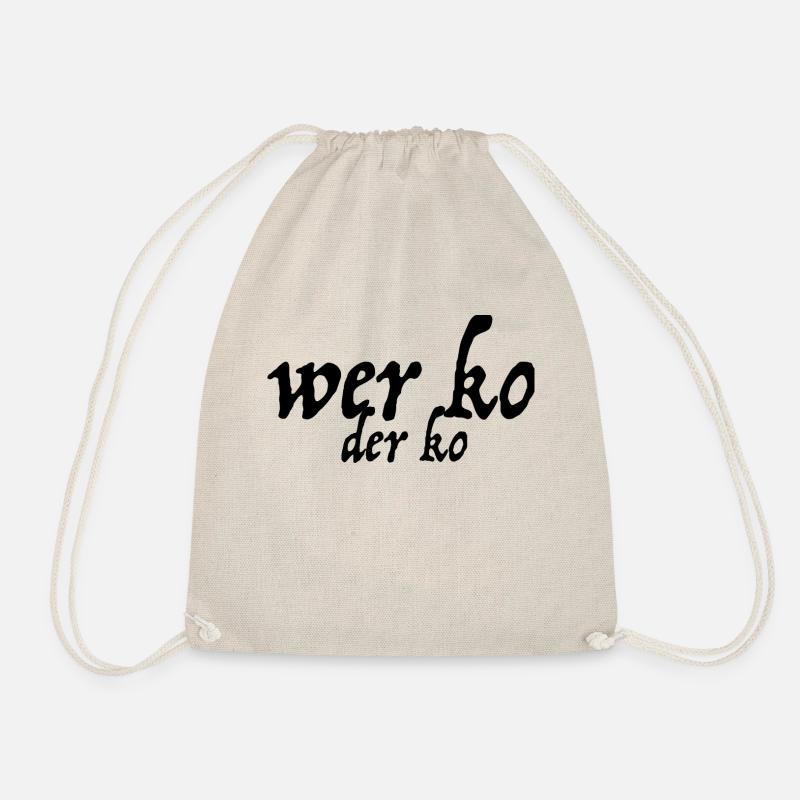 wer ko der ko - Turnbeutel - Natur