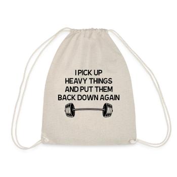 WORK OUT GYM EXERCISE GIFT - Drawstring Bag - nature - Front