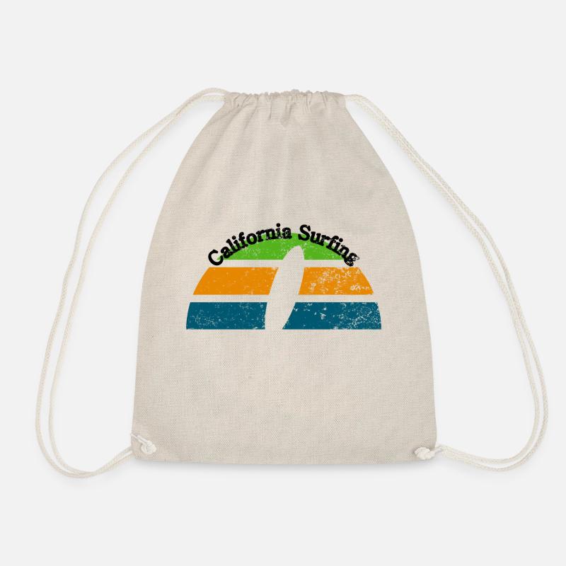 California surfing Design - Drawstring Bag - nature
