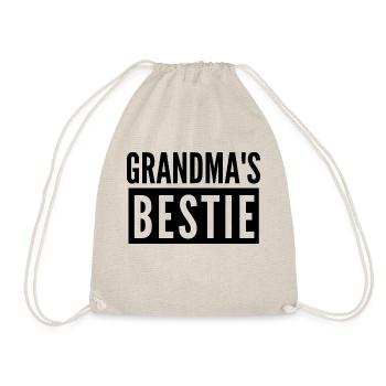 GRANDMA'S BESTIE - Drawstring Bag - nature - Front