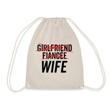 Girlfriend Fiancée Wife - Drawstring Bag - nature - Front