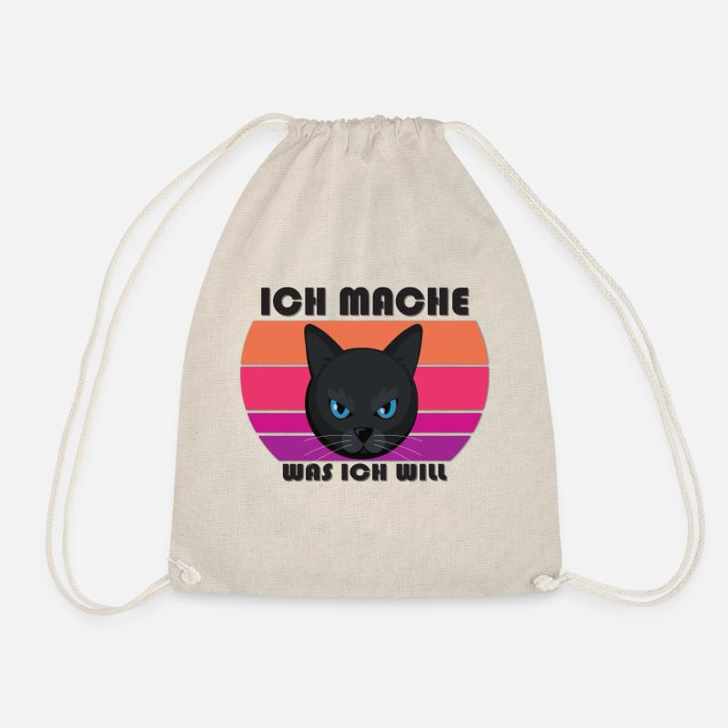 Katze ich mache was ich will - Turnbeutel - Natur