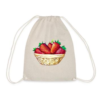 Fraises Panier de fraises Champ de fraises - Sac de sport léger - nature - Devant