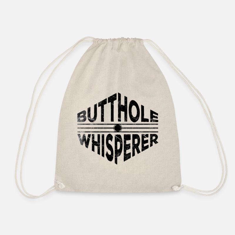 Butthole Whisperer - Drawstring Bag - nature