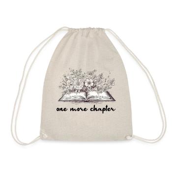 One More Chapter Book With Flowers - Drawstring Bag - nature - Front