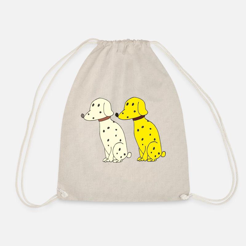 Dalmatian double - Drawstring Bag - nature