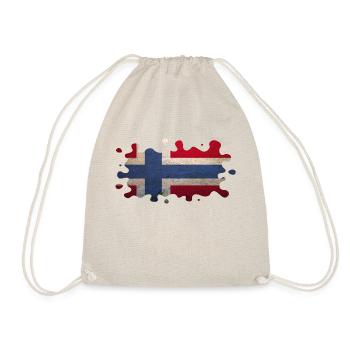Norwegen Norwegen Flagge Skandinavien Norden Tor Viking - Turnbeutel - Natur - Vorne