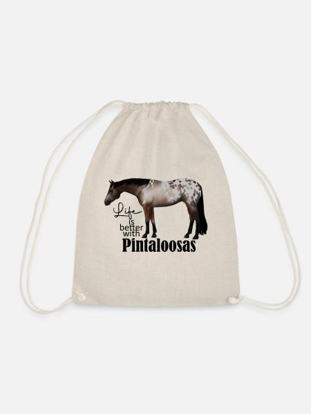Pintaloosa Westernpferd - Turnbeutel - Natur