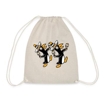 2 Pingouins Hochets Fête Mexique Culture Chapeaux Équipe - Sac de sport léger - nature - Devant