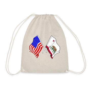 Drapeau des États-Unis et de l’État de Californie franchi - Sac de sport léger - nature - Devant