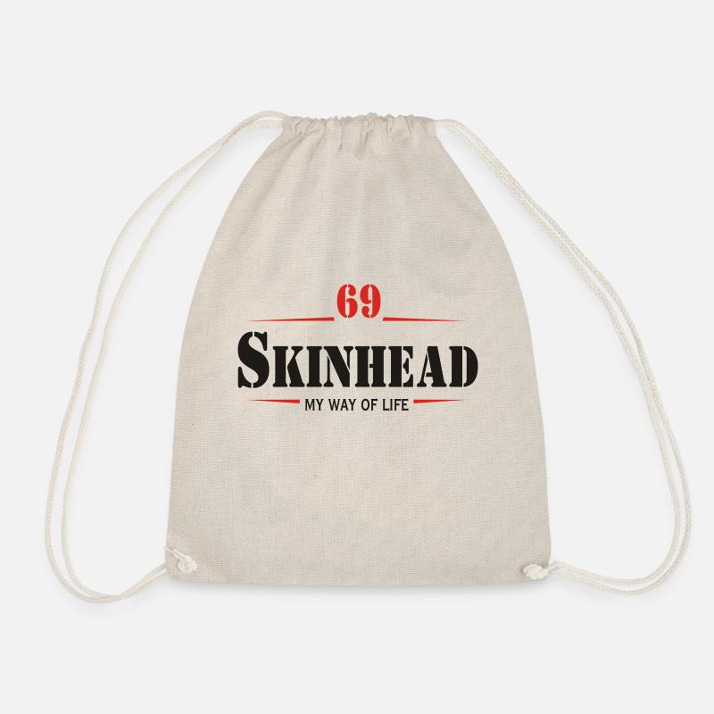 Working Class Skinhead Oi! Antiracist Bootboys My - Drawstring Bag - nature