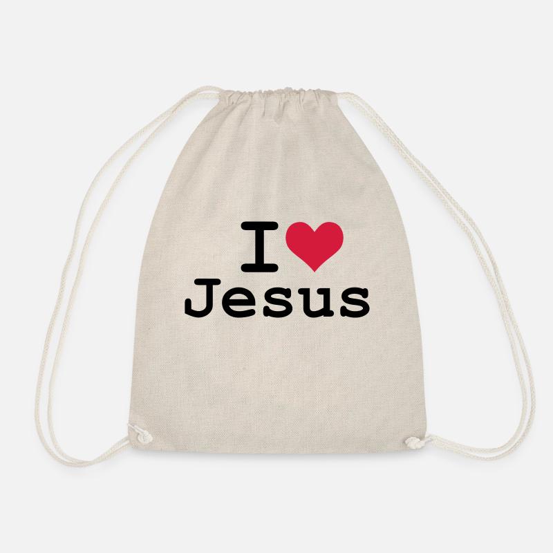 I Love Jesus - Turnbeutel - Natur