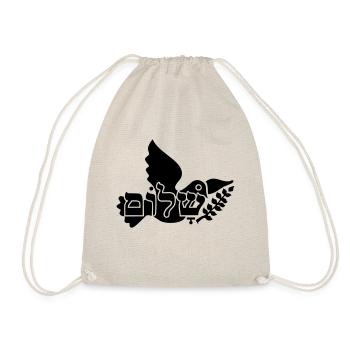 Shalom 'n Taube / shalom 'n dove (1c) - Drawstring Bag - nature - Front