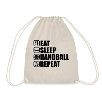 eat,sleep ,handball, repeat - Turnbeutel - Natur - Vorne