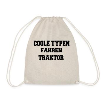 Coole Typen Fahren Traktor - Turnbeutel - Natur - Vorne