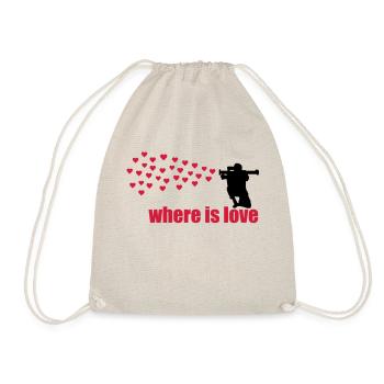 where is love - Turnbeutel - Natur - Vorne