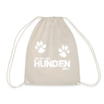 Die mit den Hunden geht 3 - Turnbeutel - Natur - Vorne