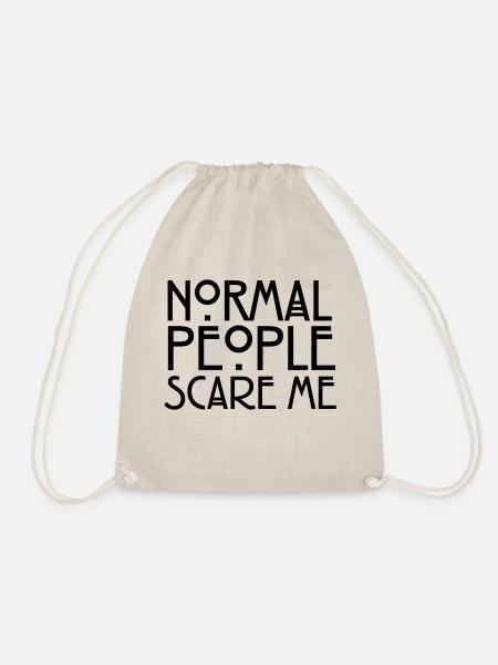 Normal People Scare Me - Drawstring Bag - nature