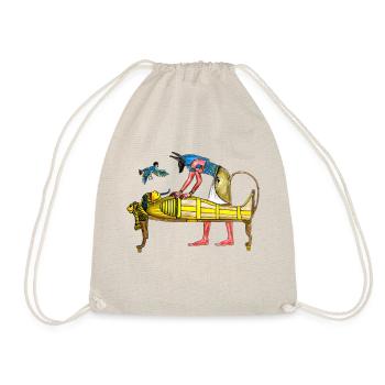 Pharaon en momie avec Anubis - Sac de sport léger - nature - Devant