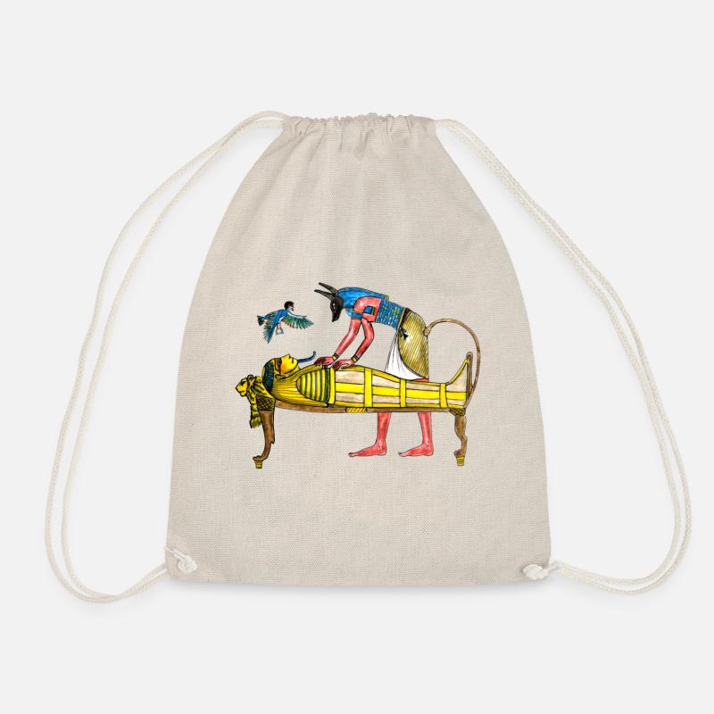 Pharaon en momie avec Anubis - Sac de sport léger - nature