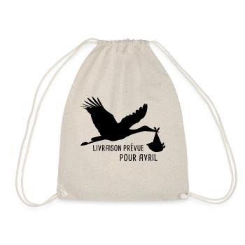 Cigogne Bébé Avril - Sac de sport léger - nature - Devant