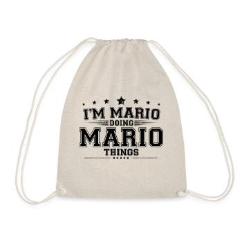 i’m Mario doing Mario things - Drawstring Bag - nature - Front