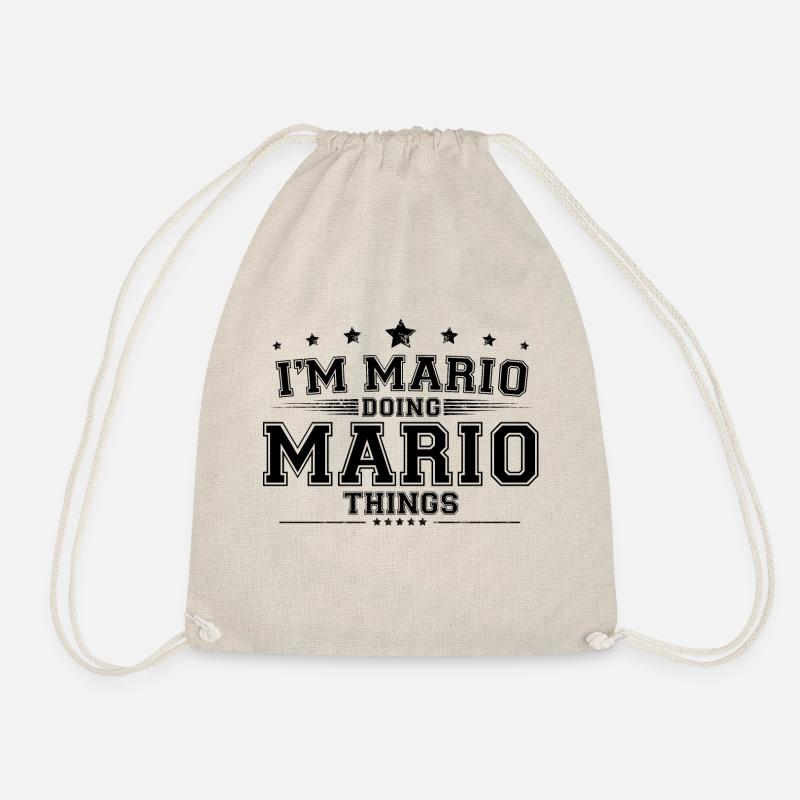 Ich bin Mario, der Mario-Dinge macht - Turnbeutel - Natur
