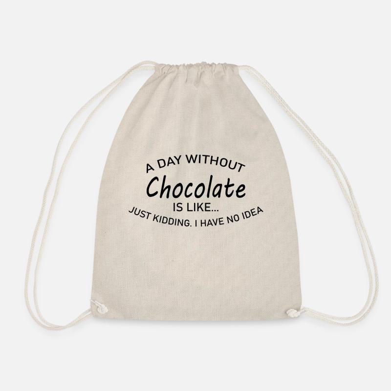 schokolade chocolate - Turnbeutel - Natur