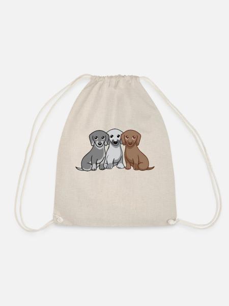 Drei Hunde - Turnbeutel - Natur
