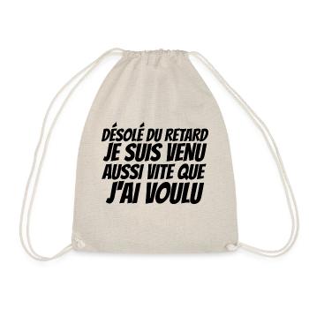 désolé du retard - Sac de sport léger - nature - Devant