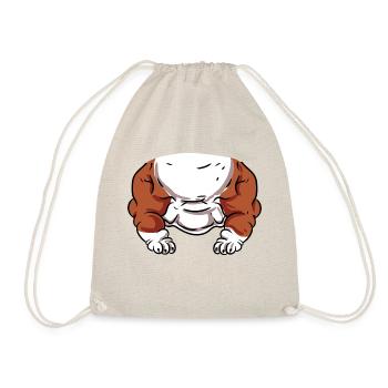 Bulldog Kostüm - Turnbeutel - Natur - Vorne