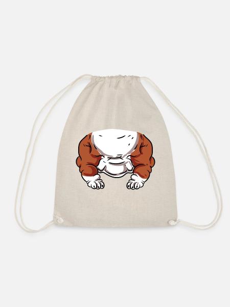 Bulldog Kostüm - Turnbeutel - Natur