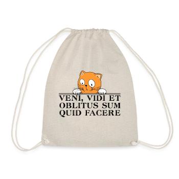 I came, saw and forgot what to do - Drawstring Bag - nature - Front
