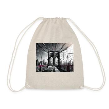 NYC Arts Series - Brooklyn Bridge - Cyberpunk - Turnbeutel - Natur - Vorne