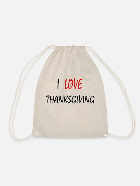 Ich liebe Thanksgiving - Turnbeutel - Natur