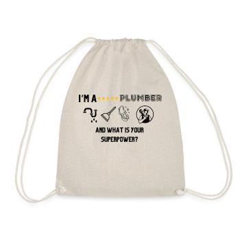 I'm a 5 Star Plumber - what is your Superpower? - Turnbeutel - Natur - Vorne