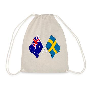Flagge von Australien, Schweden - Turnbeutel - Natur - Vorne